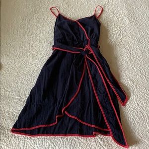 Navy and Red Dress